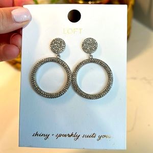 NWT Loft rhinestone earrings